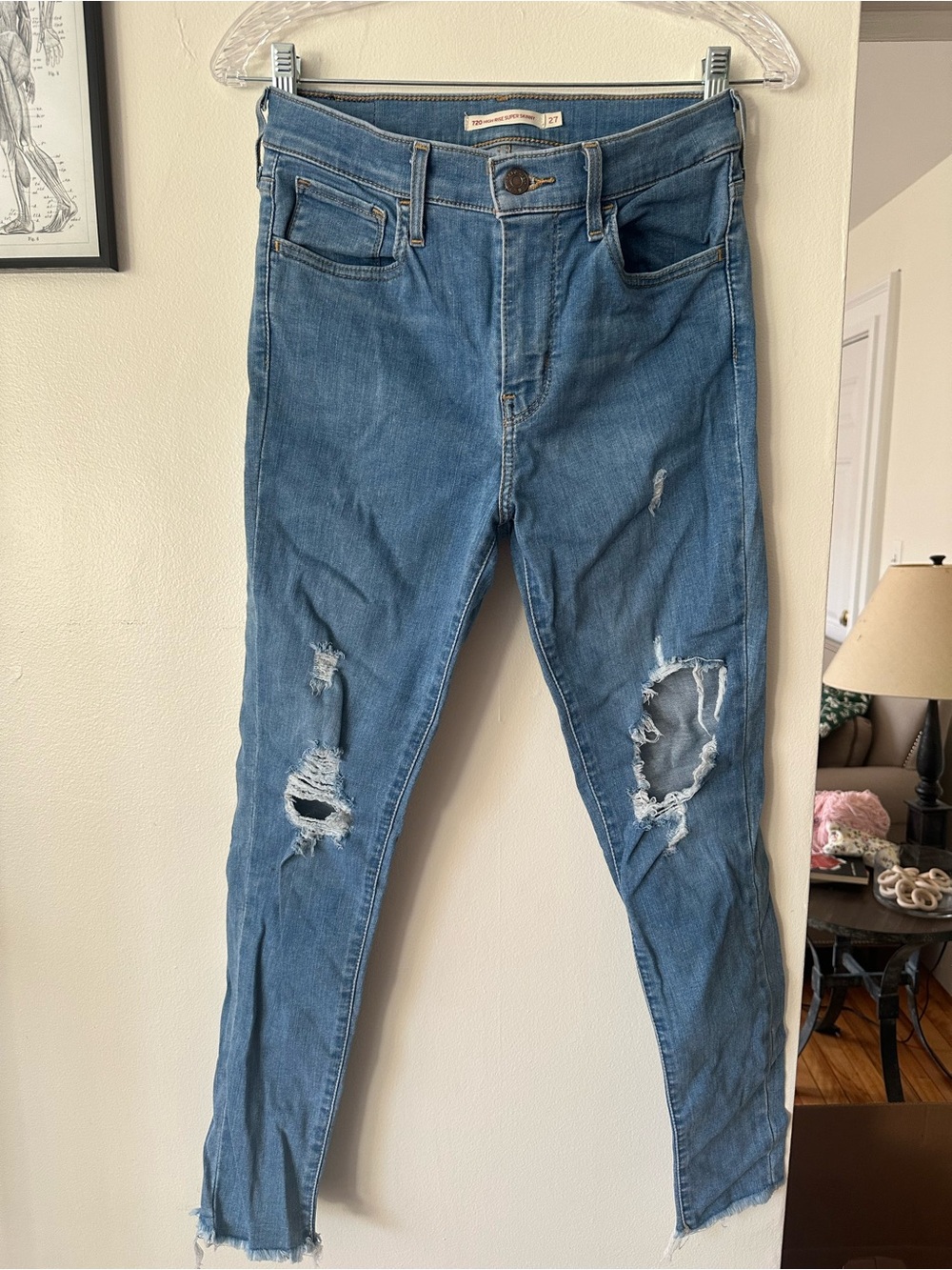 Levi’s 720 High Rise Super Skinny Distressed Women’s Jeans